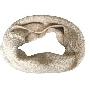 Infinity scarf, gold, beige, one size, sparkle